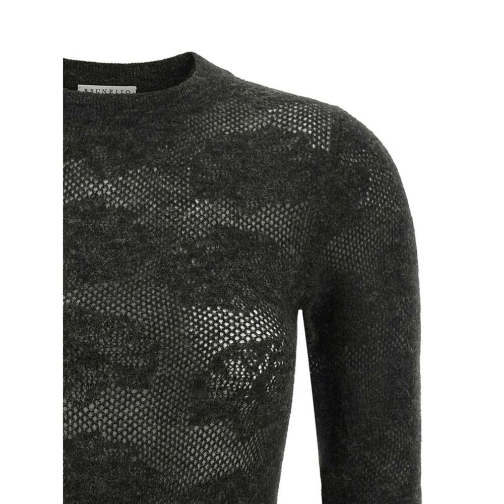 Brunello Cucinelli Women's Flower Lace Sweater - Picture 3 of 4